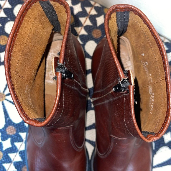 NEOLITE Goodyear Vintage Outsole Men’s  Brown Leather Ankle Boots Zip size 9 - Picture 9 of 12